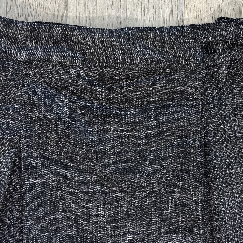 Max Studio Pleated Tweed Mini Skirt - Back/Charcoal Size XL - Picture 4 of 12